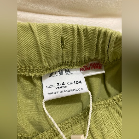 NWT ZARA KIDS PANTS GREEN - Picture 3 of 5